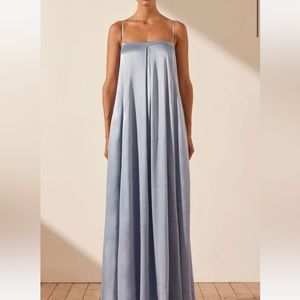 SHONA JOY LA LUNE COLUMN MAXI DRESS - POWDER BLUE (WORN ONLY ONCE)